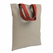 Mini borsa shopper cotone con manici colorati rosso 16123 03